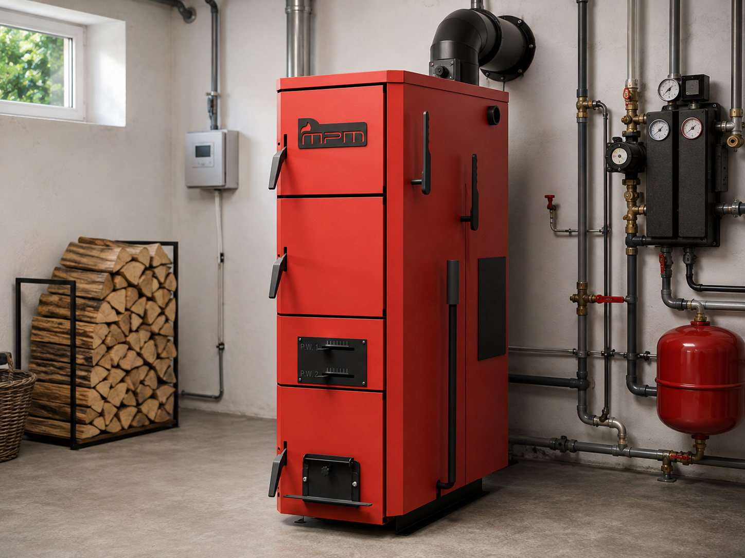 MPM DS Duo 17 Holzvergaser-Heizkessel 17 kW für Holz & Kohle
