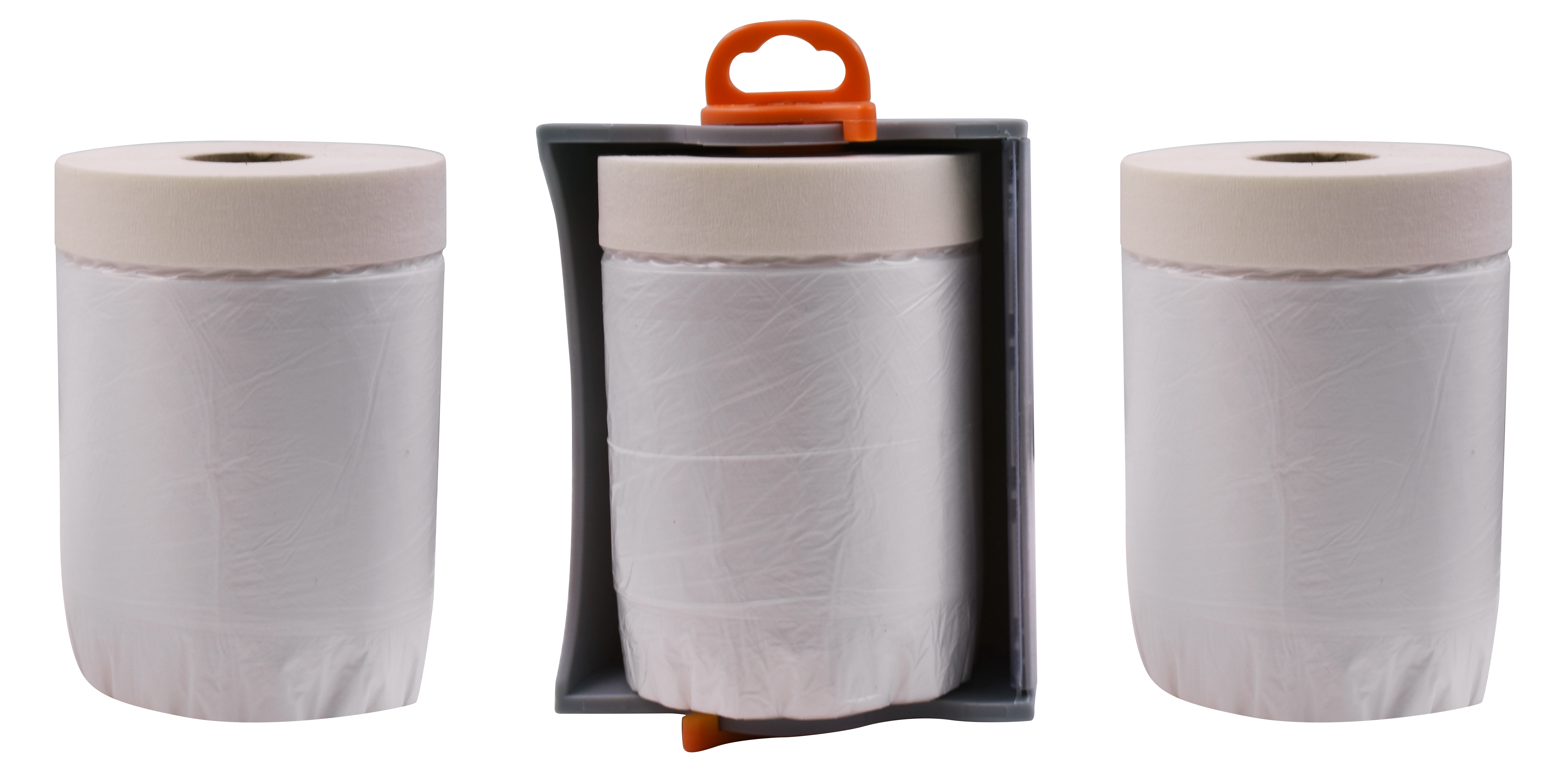 ROLLINGDOG Vorgeklebte Abdeckfolie mit Abroller – 4-teilig