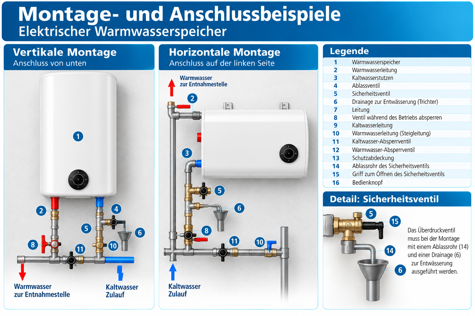 THERMEX Verlo 50 Flachboiler Warmwasserspeicher 50 l – 1,8 kW, vertikal/horizontal
