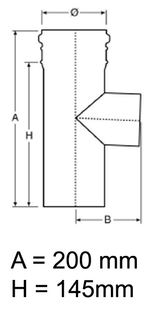 Kunststoff-Abgassystem Revisionsstück DN 80