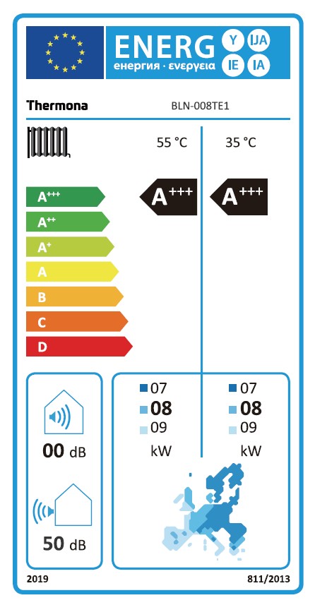 Thermona SE-Serie, Monoblock Wärmepumpe R290, 8 kW, A+++